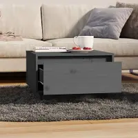 vidaXL Table basse simple Gris 55x56x32 cm Pin massif - Tables basses FR2228600 1parcel