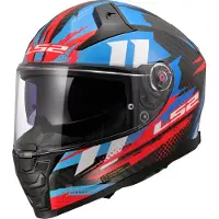 LS2 Helmets Casque intégral LS2 FF811 VECTOR II CARBON Tantic Rouge Brillant Bleu taille XXL