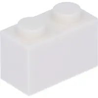 LEGO 100x White Brick 1 x 2