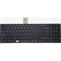 T-ProTek FRANÇAIS - Clavier Impression rouge, sans cadre compatible avec ASUS S550CA, S550CB