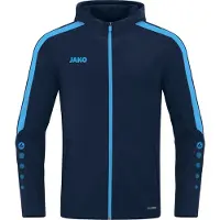 Jako Power Hooded Jacket Kids 910 - marine/bleu ciel 152