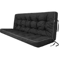 Stanis³aw Jurga Pillowprim "Pola" coussin pour balancelle - 180x110cm - résistant aux intempéries & confortable, black