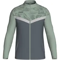 Jako Veste de sport gris / gris foncé / vert