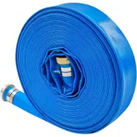 StarTech.com Tuyau plat Layflat - Tuyau d'évacuation pour pompe à eau - Longueur 30,48 m (100 ft) - Pression de service 90 PSI - PVC + polyester - Température -5 à 65 °C - Bleu