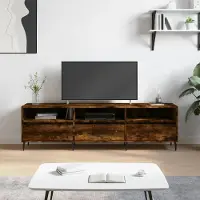 Prolenta Maison Exclusive - Meuble TV Chêne fumé 150x30x44,5 cm Matériau dérivé du bois