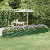Prolenta Maison Exclusive - Potager surélevé en acier galvanisé 396 x 100 x 36 cm Vert