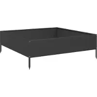 vidaXL Lit surélevé noir 100x100x33,5 cm acier