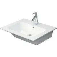Duravit ME by Starck lavabo pour meuble, avec trop-plein, sans trou pour robinetterie, avec plage de robinetterie, 630mm, 23366300601