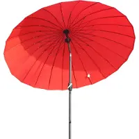 Angel Living 250cm Parasol inclinable inoxydable en aluminium, acier et polyester (rouge)