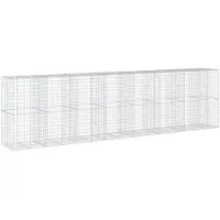 vidaXL Gabion avec couvercle 750x100x200 cm Fer galvanisé