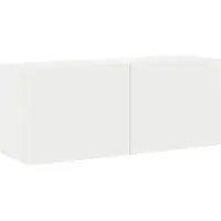 Syfax Meuble TV mural blanc 100x30x41 cm