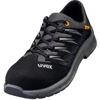 Uvex 69498, Homme, Adulte, Bottes de sécurité, Noir, Gris, ESD, S2, Fermeture à lacets