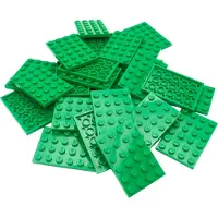LEGO 4x6 Plaque de construction Vert - 3032 NOUVEAU ! Quantité 25x