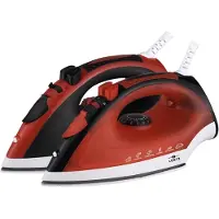 Lentz Fer à repasser à vapeur 2300W Réservoir d'eau 250ml Câble de 1.9m rouge/noir