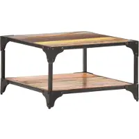 Syfax Table basse 60x60x35 cm Bois de récupération massif