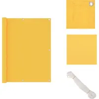 vidaXL Paravent de balcon Jaune 120x500 cm Tissu Oxford - Parasols & Ecrans solaires