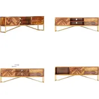 vidaXL Armoire TV 140 x 30 x 45 cm Bois massif - Armoire TV - Meubles TV - Sideboard