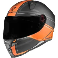Bogotto FF110 Cinder Mat Noir Orange Casque Intégral Taille XL