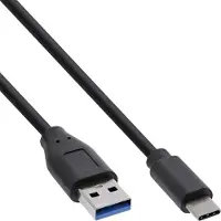 InLine 100er Bulk-Pack Câble USB 3.2, USB-C à A prise, noir, 1m