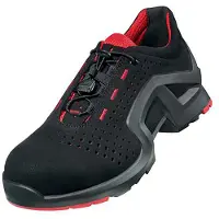 Uvex 1 support Chaussures basses S1 noir, rouge largeur 12 Gr. 36