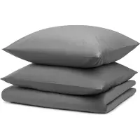 Blumtal linge de lit 260x240cm + 2x taies d'oreiller 40x70cm - Microfibre Bed Sheets 260x240cm - 3-pièces de linge de lit gris
