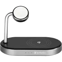 Verbatim 49556 Chargeur sans fil - 3 en 1, Qi, MFi, WCS-02, noir