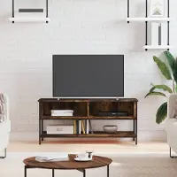 Prolenta Maison Exclusive - Meuble TV Chêne fumé 100x35x45 cm Matériau dérivé du bois