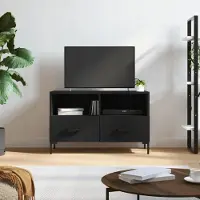 Prolenta Maison Exclusive - Meuble TV noir 80x36x50 cm Matériau dérivé du bois