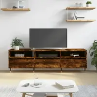 Prolenta Maison Exclusive - Meuble TV Chêne fumé 150x30x44,5 cm Matériau dérivé du bois
