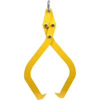 Wiltec Grappin forestier pour Troncs – 430 x 90 x 865 mm – Ouverture max. 700 mm – Force max. 500 kg – Outil pince de levage avec 2 Mandrins de serrage – Griffe Pince forestière pour grumes, débardage