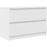 Syfax Meuble TV blanc 80x35x54 cm bois d'ingénierie