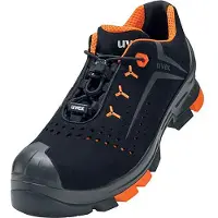 Uvex chaussures basses 2 S1P noir, orange largeur 12 Gr. 43