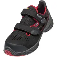 Uvex sandales 1 G2 S1P noir, rouge largeur 11 Gr. 36
