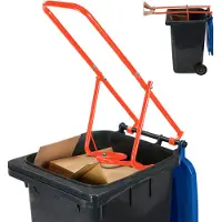 Relaxdays Compacteur de déchets , compacteur pour déchets ménagers, déchets résiduels et papier, compacteur de déchets, compacteur manuel pour déchets ménagers, acier, rouge
