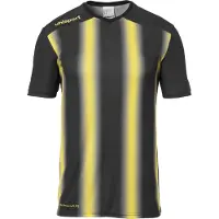 Uhlsport Stripe 2.0 Short Sleeve T-shirt Noir 11-12 Years Garçon