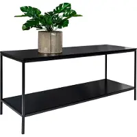 Ebuy24 Vita Meuble TV avec 2 tablettes de rangement, noir.