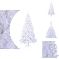 vidaXL Arbre de Noël artificiel avec branches épaisses Blanc 210 cm PVC - Sapins de Noël