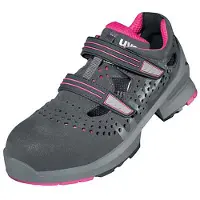 Uvex 1 ladies Sandals S1 grau, pink Weite 11 Gr. 42