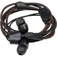 Wraps WRAPSLBRN-V15M Ecouteurs intra-auriculaires en cuir naturel avec système de fermeture breveté