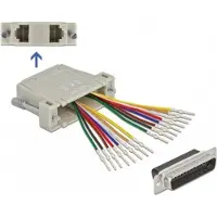 DeLOCK Adaptateur réseau - 2 x RJ-45 Network Female à 8 broches - beige