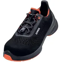Uvex chaussures basses 1 G2 S1 noir, rouge largeur 11 Gr. 45