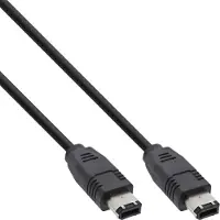 InLine 34005 Câble FireWire, IEEE1394 6 broches mâle / mâle, noir, 5m