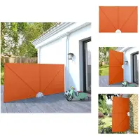 vidaXL Éventail latéral de terrasse pliable Terracotta-Rouge 300×150 cm - Parasols & Protection solaire