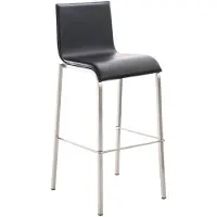 CLP Tabouret de bar Avola cuir plat E78 noir
