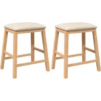 Syfax chaises de bar avec coussins 2 pcs bois massif d'hévéa