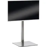 CLP Support TV universel pour écrans de 55, 65 et 75 pouces, VESA 100x100 à 600x400, en acier inoxydable, design angulaire