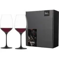 Eisch 2 verres à vin rouge 500/2 dans une boîte cadeau Festivity KAYA BLACK 77350019