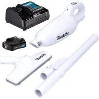 Makita CL 108 FDSAW Aspirateur à batterie 12 V 0,6 L blanc + 1x batterie 2,0 Ah + chargeur