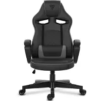 Sense7 Knight Fauteuil gaming ergonomique noir - Fauteuil de bureau PC Fauteuil gaming Fauteuil informatique Racing Gamer Bureau Fonction bascule jusqu'à 120 kg