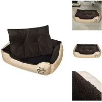 vidaXL Lit pour chien Beige et Marron XXL - Lits pour chiens
